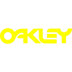 Oakley pegatina amarilla...