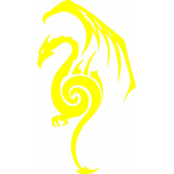 Dragon pegatina amarilla...